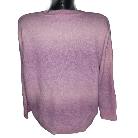 Old Navy Pink Ombre Wool Blend Crew Neck Sweater L - Picture 5 of 6